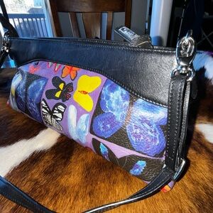 NWOT Icon Los Angeles Butterfly Print Leather Handbag